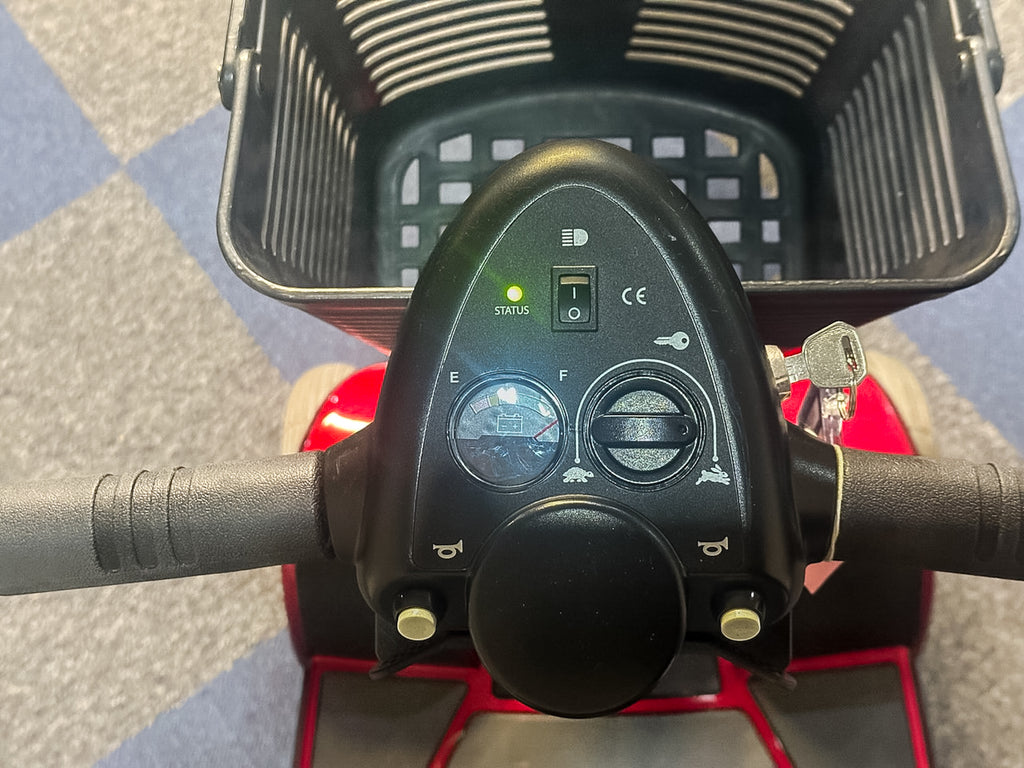 Pride Revo 2.0 4mph Mobility Scooter Transportable Boot Suspension Red