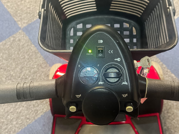 Pride Revo 2.0 4mph Mobility Scooter Transportable Boot Suspension Red