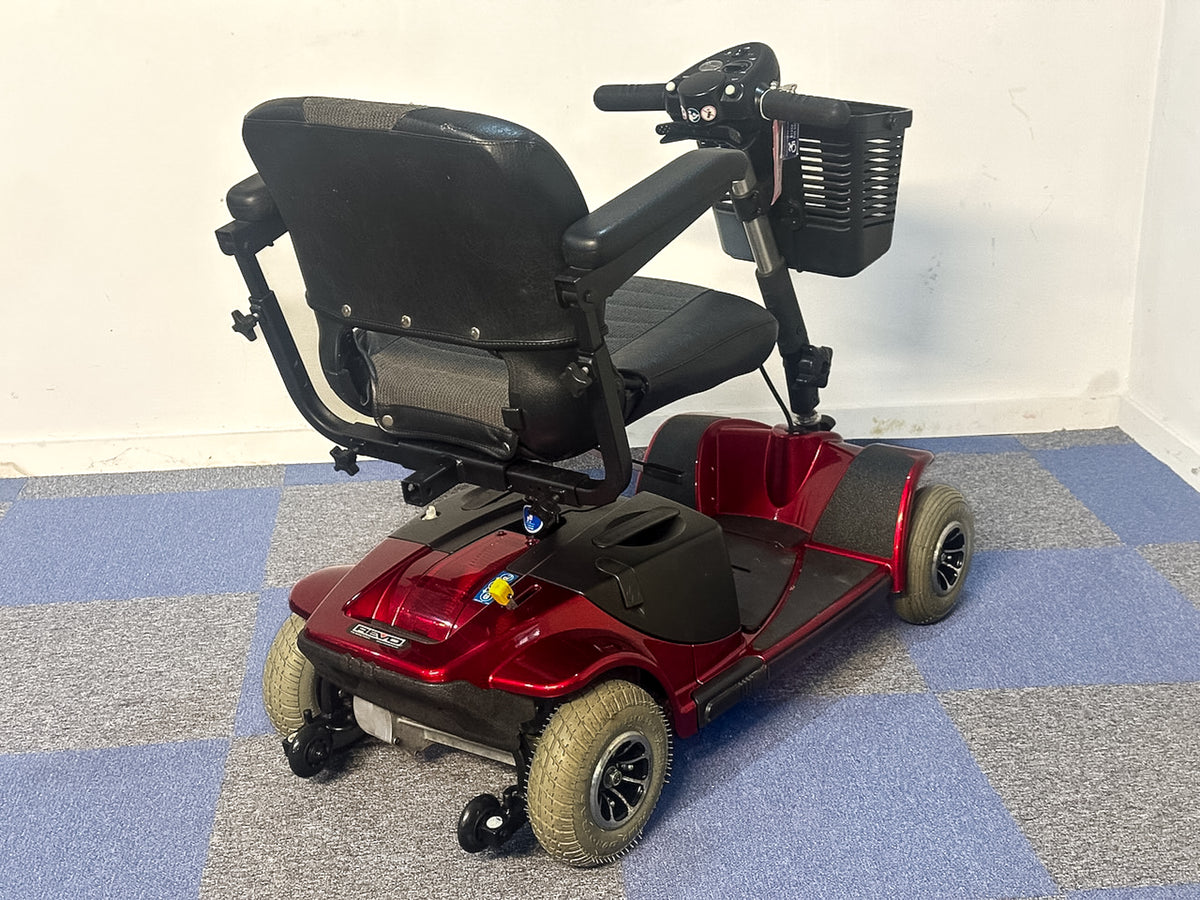 Pride Revo 2.0 4mph Mobility Scooter Transportable Boot Suspension Red