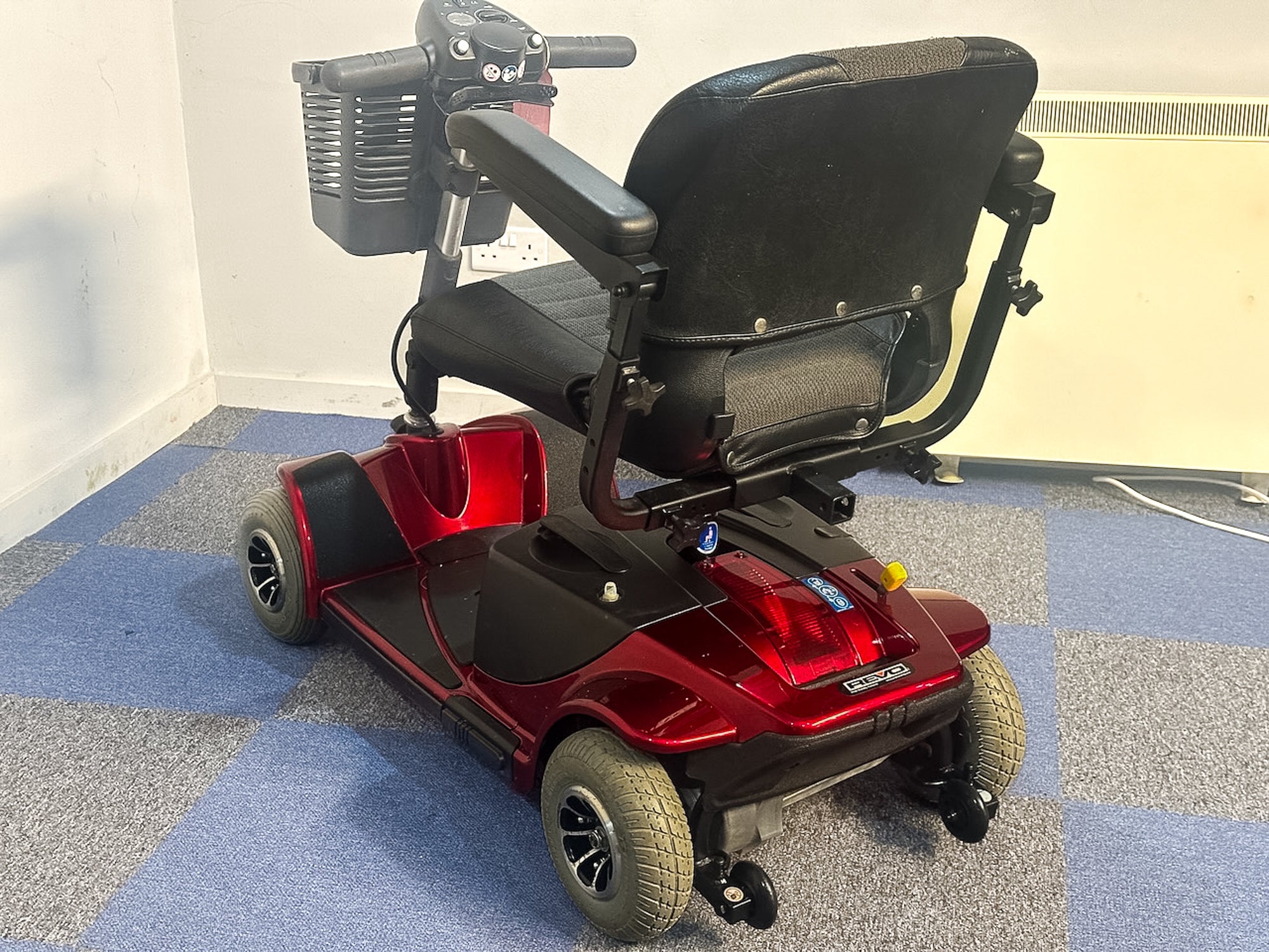 Pride Revo 2.0 4mph Mobility Scooter Transportable Boot Suspension Red