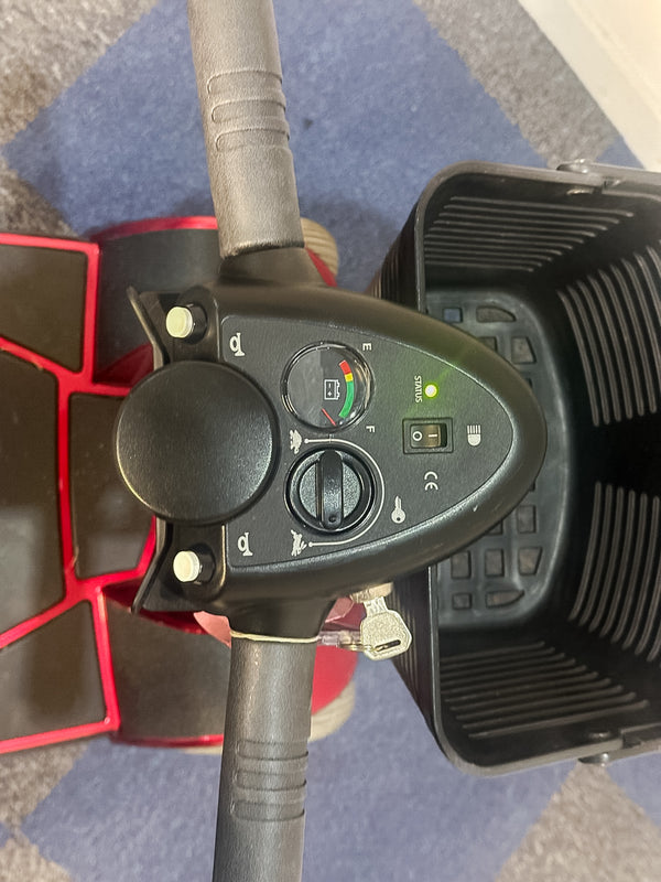 Pride Revo 2.0 4mph Mobility Scooter Transportable Boot Suspension Red