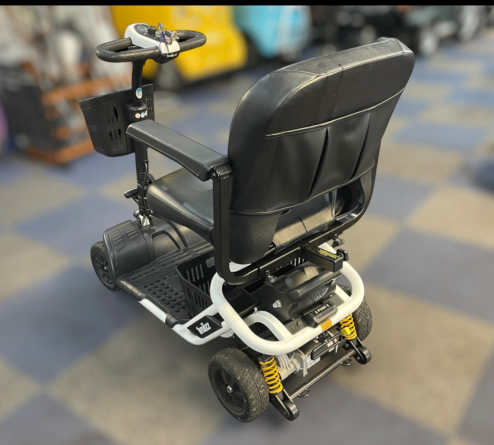 Monarch Whizz Mobility Scooter Small Transportable Pneumatic Tyres White Secondary image