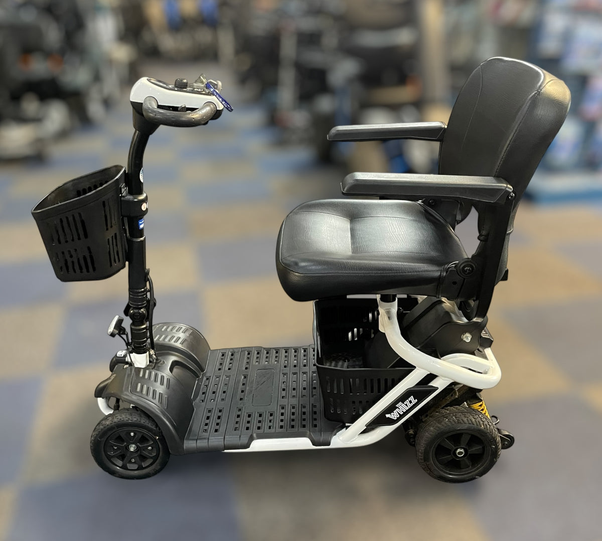 Monarch Whizz Mobility Scooter Small Transportable Pneumatic Tyres White