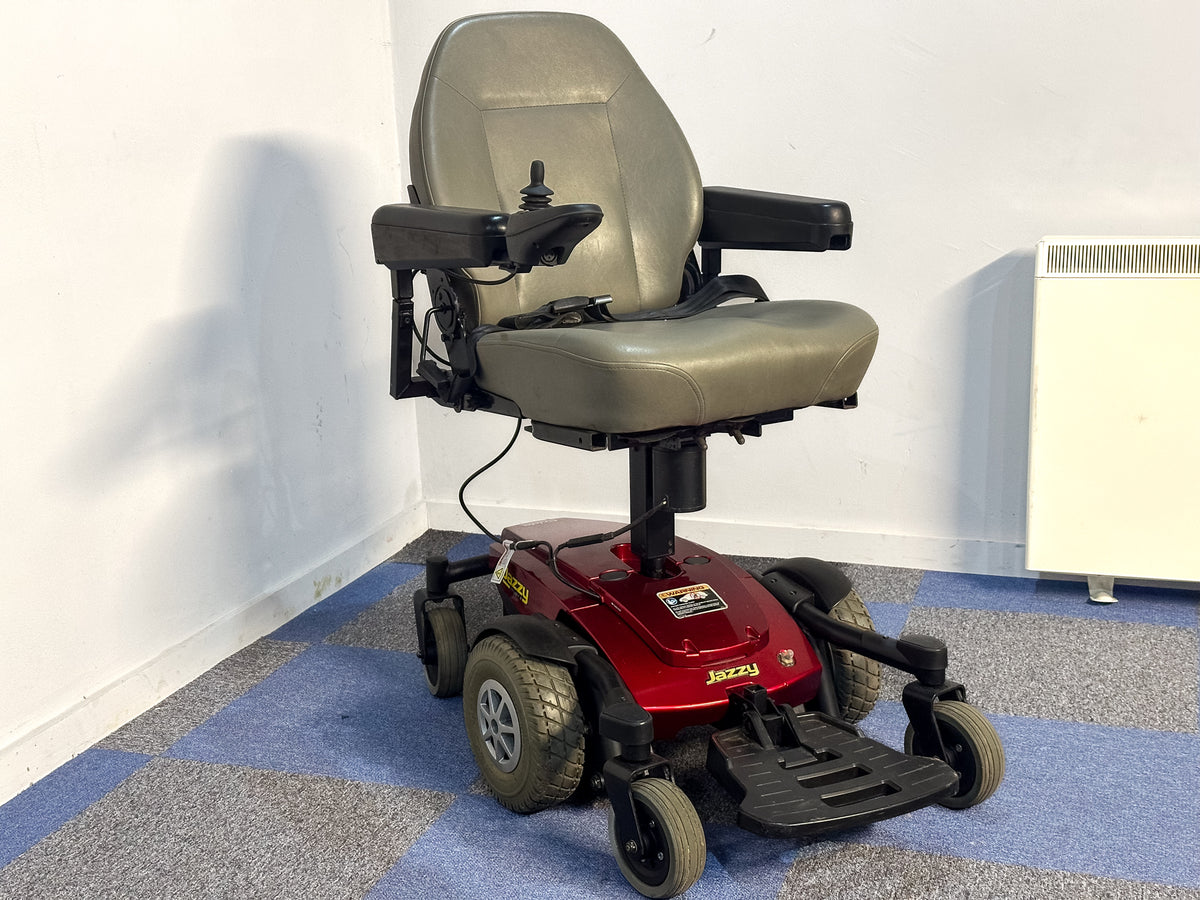 Pride Jazzy Select 6 Riser Used Electric Wheelchair Powerchair Indoor Outdoor Mid Wheel Drive Red Main image