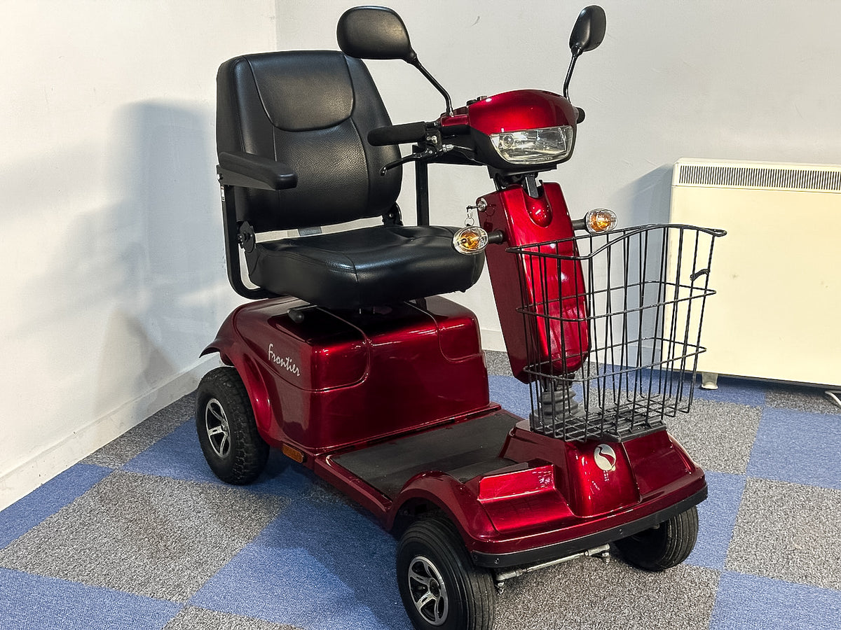 Rascal Frontier All-Terrain Road Legal Electric Mobility Scooter 8mph Suspension Midsize Red Main image