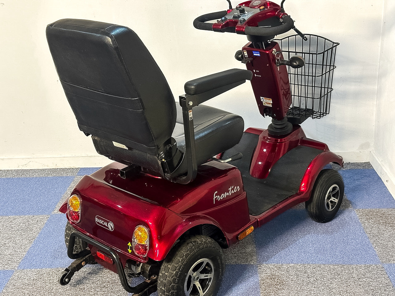 Rascal Frontier All-Terrain Road Legal Electric Mobility Scooter 8mph Suspension Midsize Red