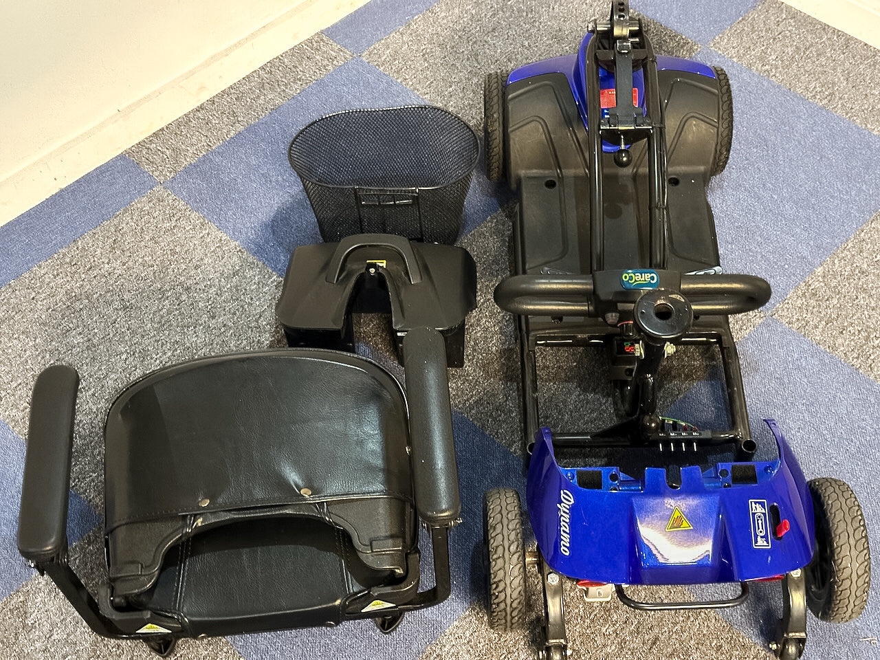 CareCo Dynamo Transportable Small Boot Mobility Scooter Blue