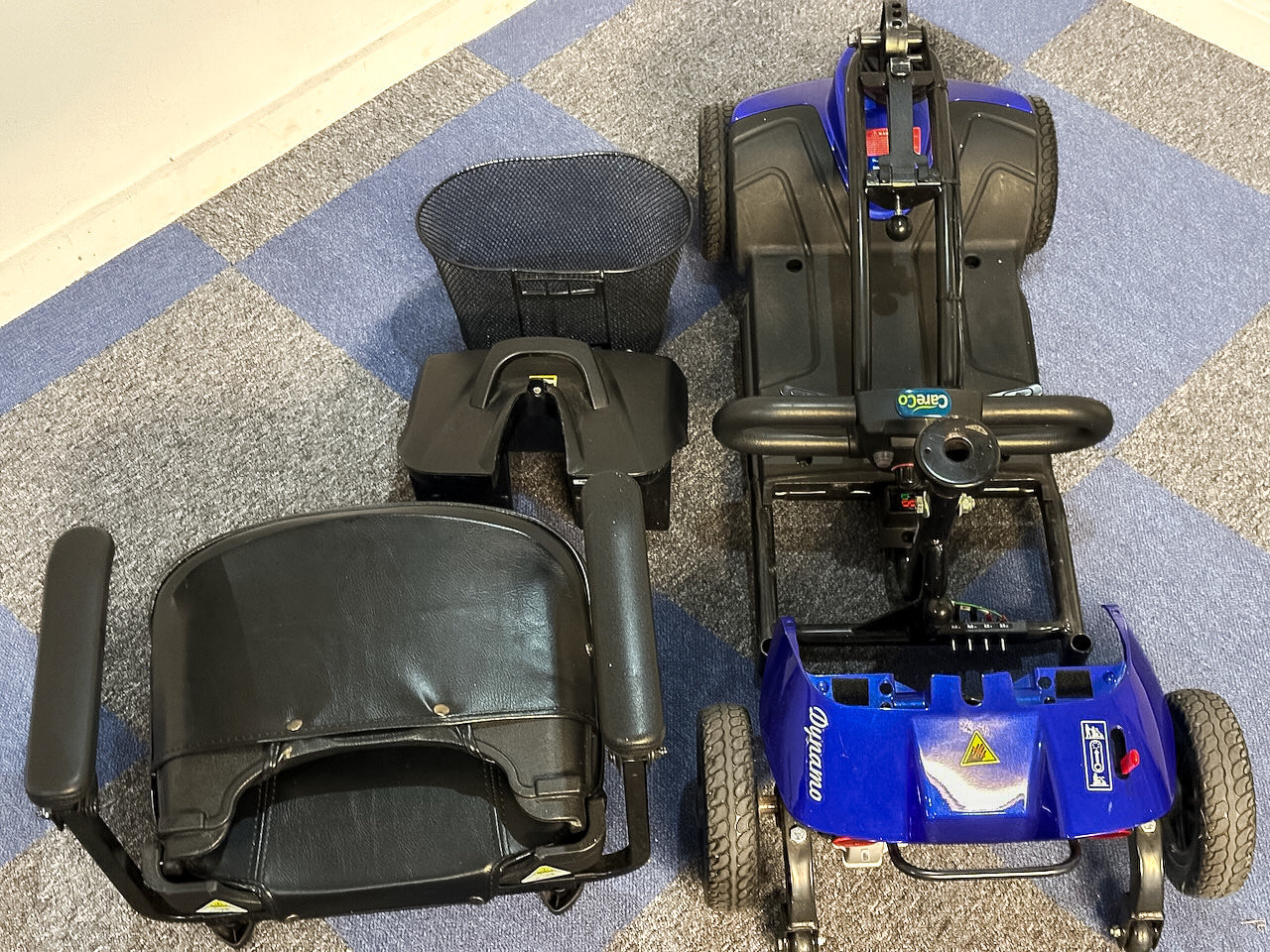 CareCo Dynamo Transportable Small Boot Mobility Scooter Blue Secondary image