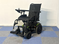 Quickie Q100 R Compact Indoor Outdoor Powerchair Wheelchair Green Trim Sunrise Medical