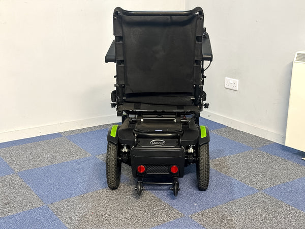 Quickie Q100 R Compact Indoor Outdoor Powerchair Wheelchair Green Trim Sunrise Medical