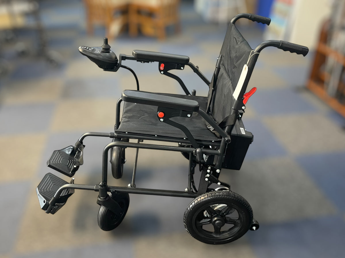 Black electric power wheelchair