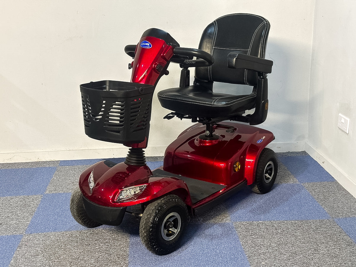 Leo Mobility Scooter Comfy Pavement Compact Invacare Red 4mph
