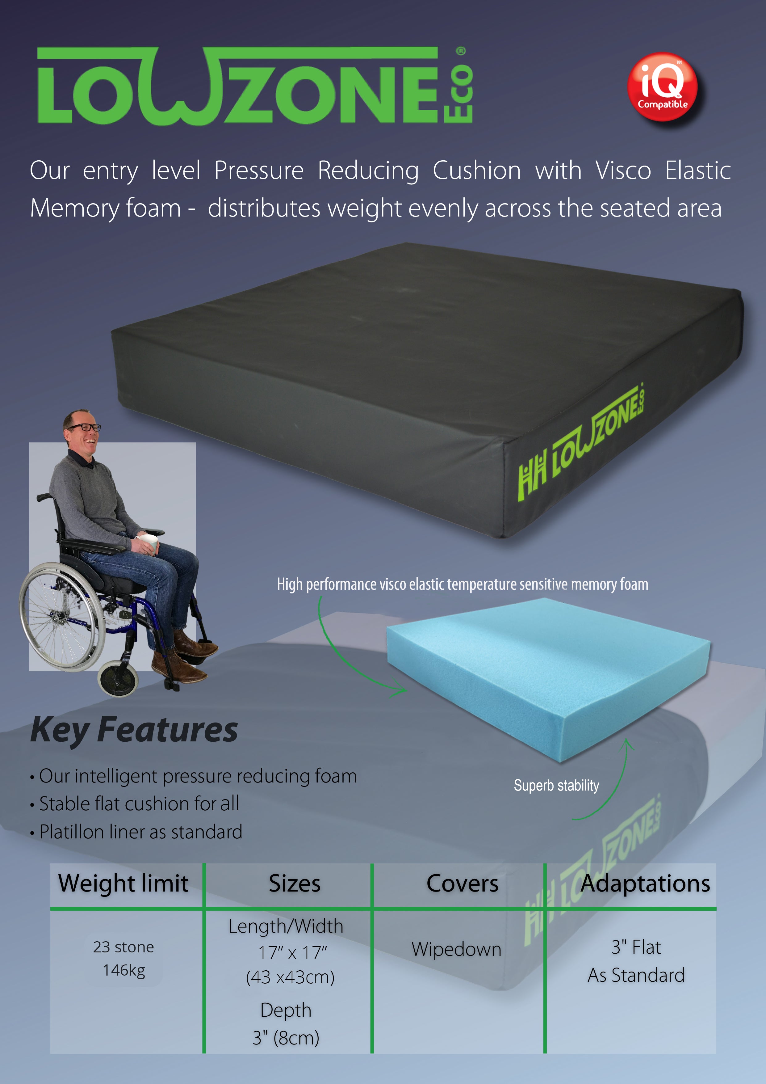 Lowzone Eco Memory Foam Cushion - Comfort & Support