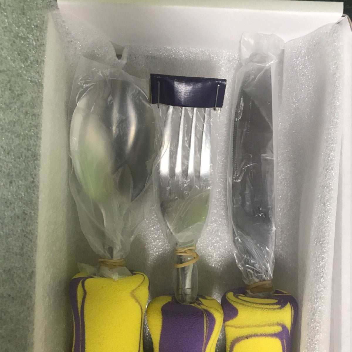 Disabled Easy Grip Cutlery Set Large Handle Knife, Fork and Spoon Foam Arthritis