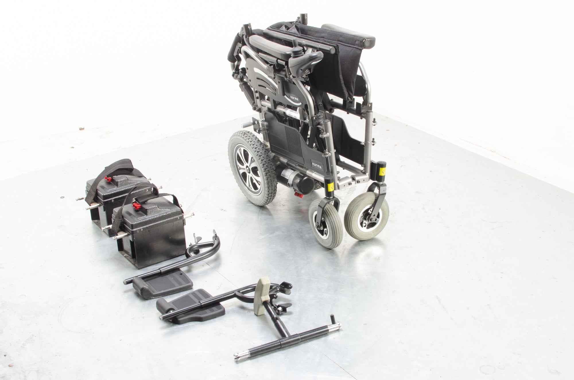 Karma Falcon Transportable Electric Wheelchair Powerchair Attendant Option