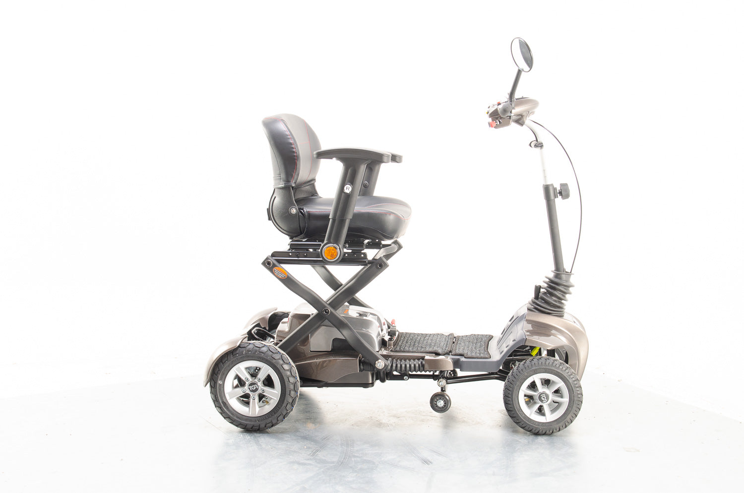 TGA Maximo Plus Used Mobility Scooter 4mph Folding Lithium Pneumatic Suspension bronze