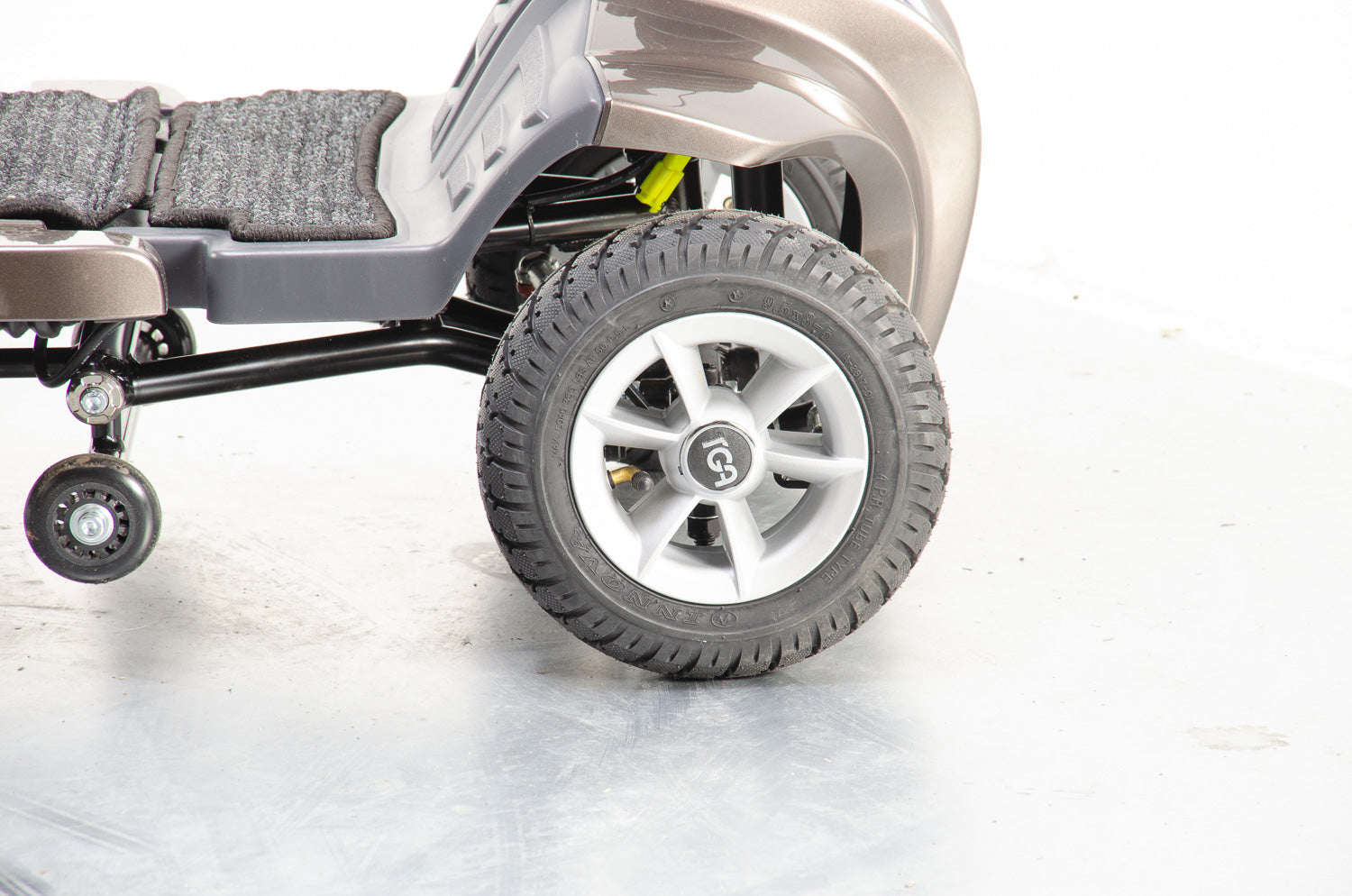 TGA Maximo Plus Used Mobility Scooter 4mph Folding Lithium Pneumatic Suspension bronze