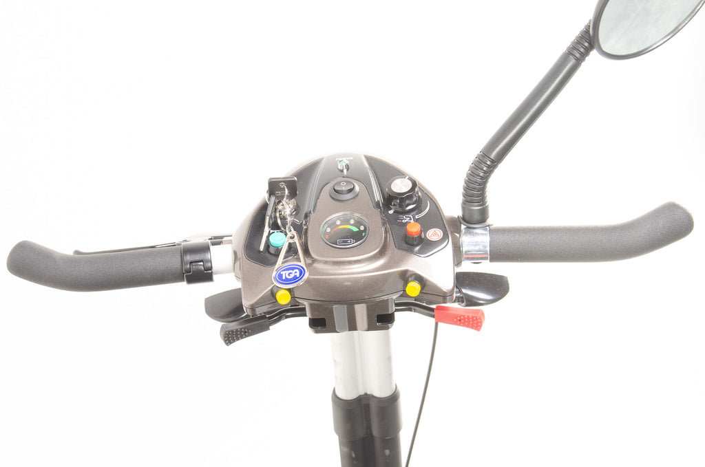 TGA Maximo Plus Used Mobility Scooter 4mph Folding Lithium Pneumatic Suspension bronze