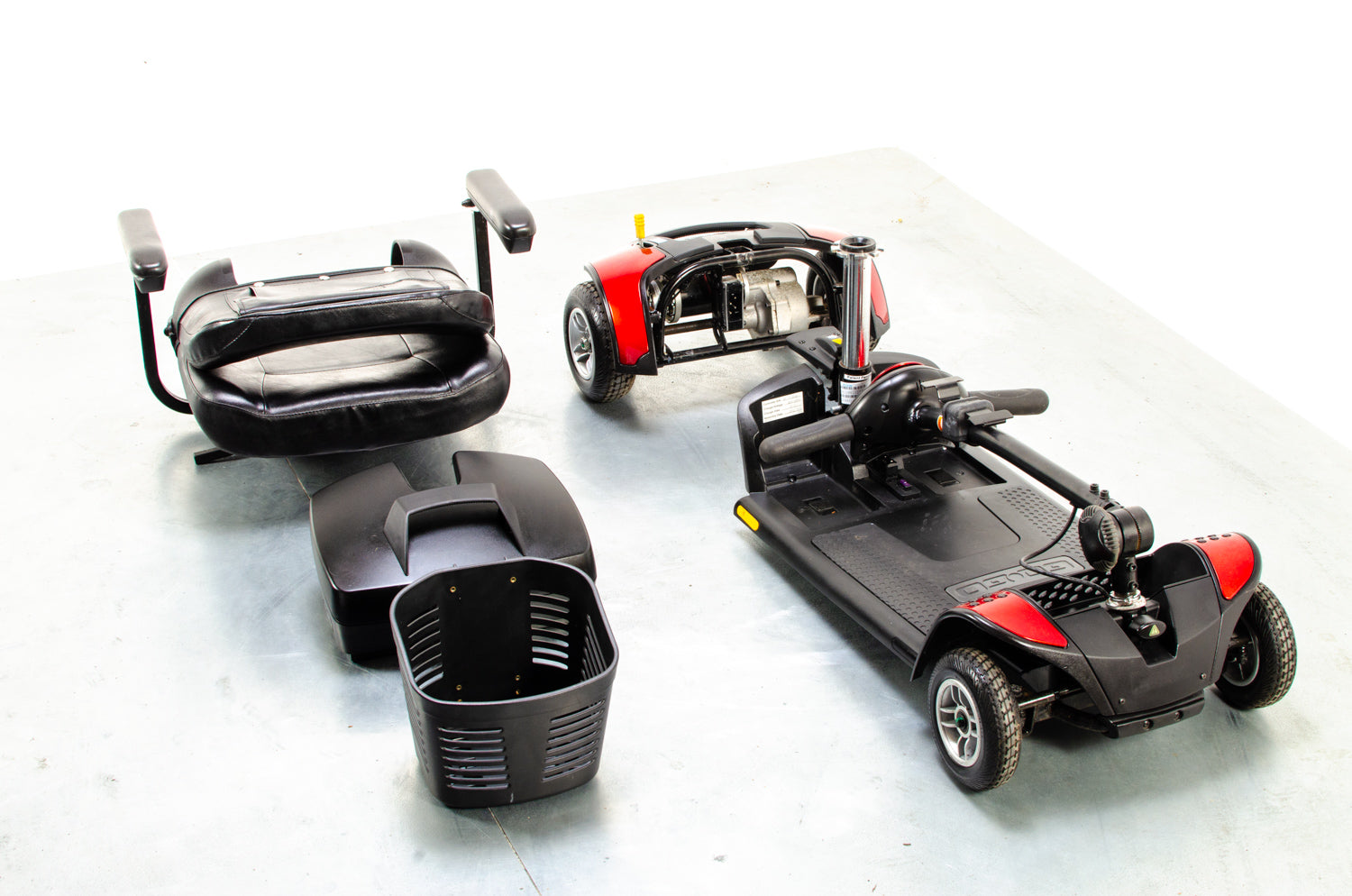 Pride Go-Go Elite Traveller Blue Mobility Scooter Boot Transportable Folding Secondary image
