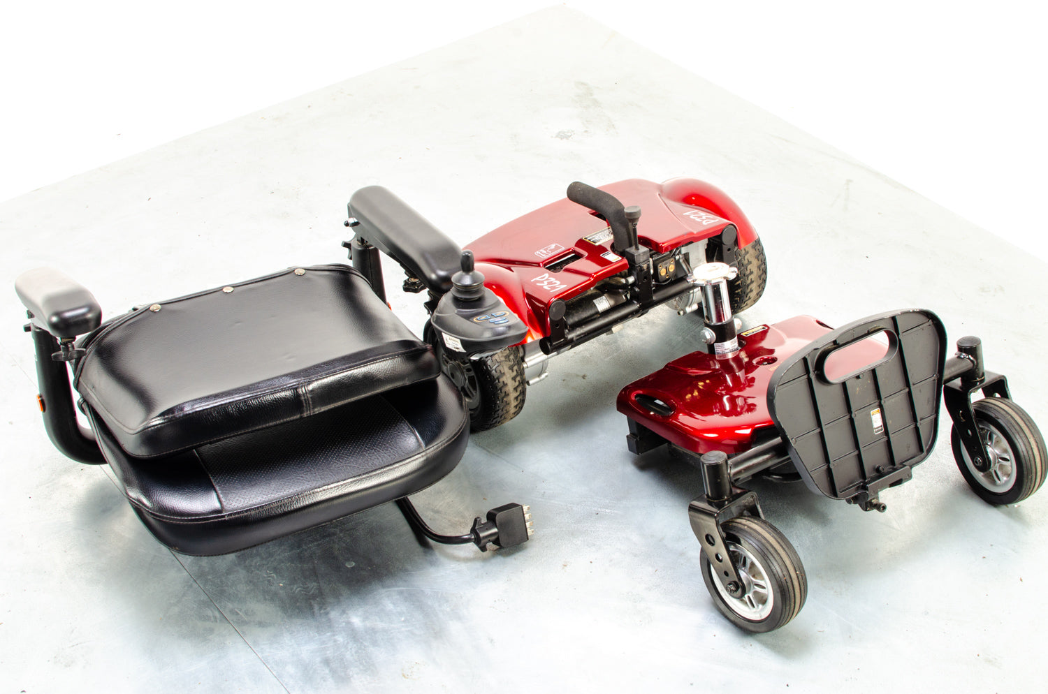 2017 Rascal P321 Electric Wheelchair Powerchair Indoor Small Red Secondary image