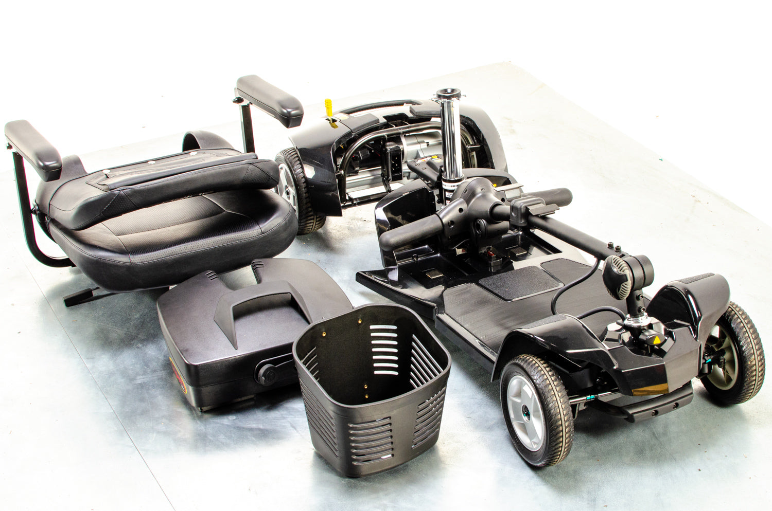 Pride Apex Lite Lightweight Transportable Mobility Boot Scooter Black Portable Secondary image