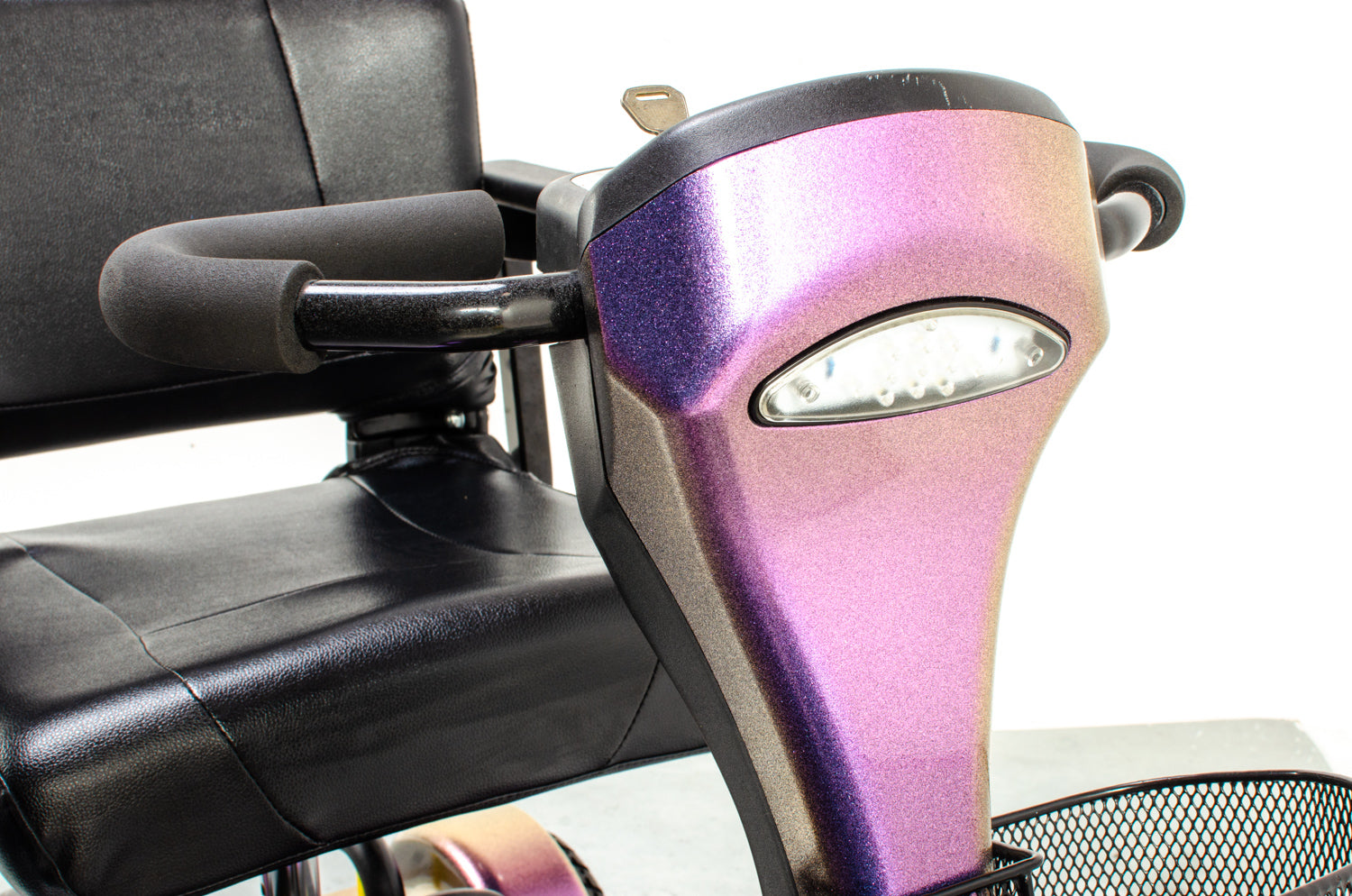 Sterling Sapphire 2 Used Mobility Scooter Transportable Pneumatic Folding Boot Purple Pearl