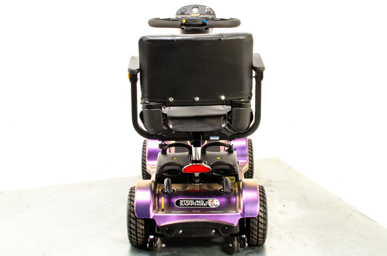 Sterling Sapphire 2 Used Mobility Scooter Transportable Pneumatic Folding Boot Purple Pearl