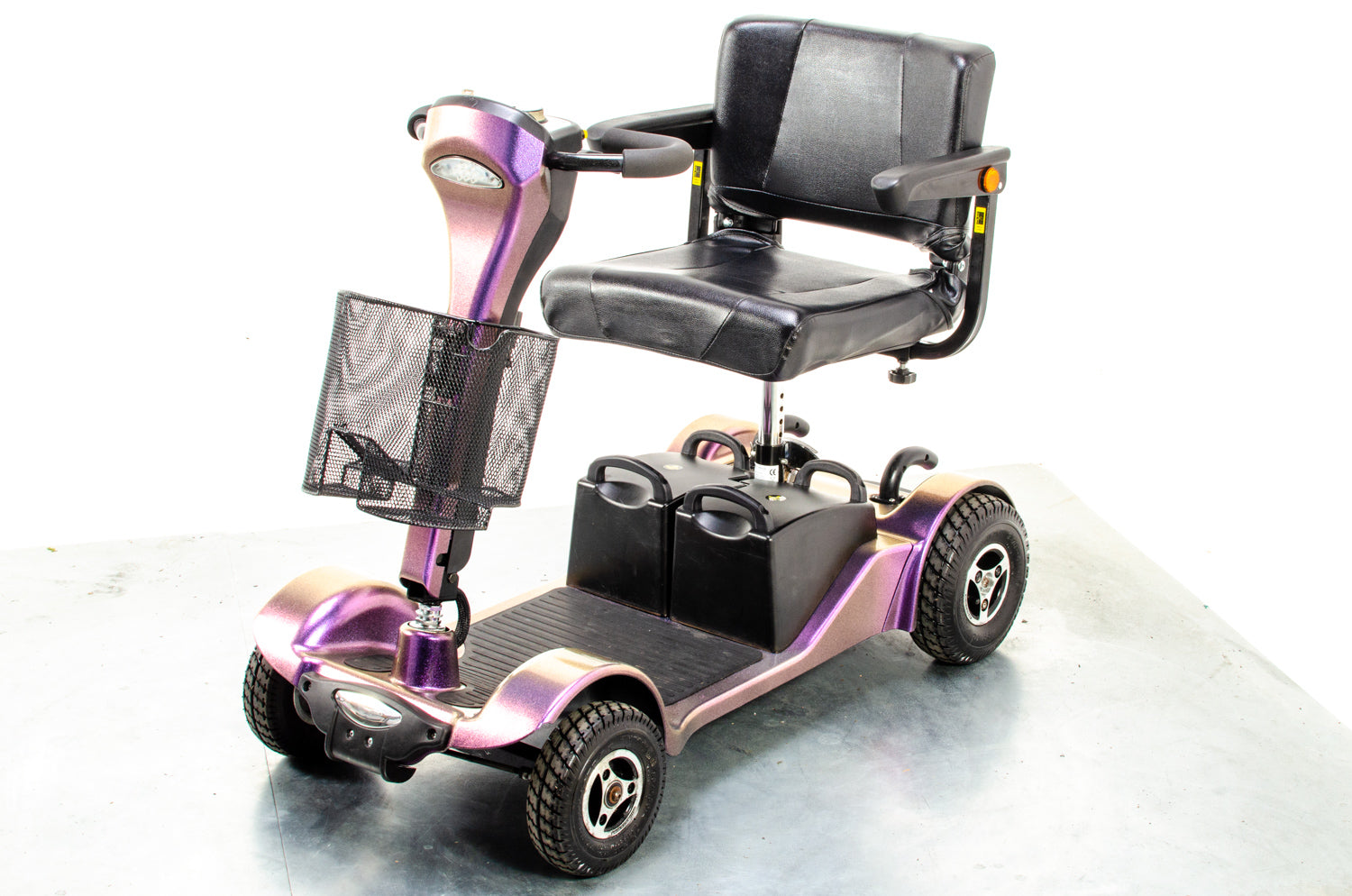 Sterling Sapphire 2 Used Mobility Scooter Transportable Pneumatic Folding Boot Purple Pearl