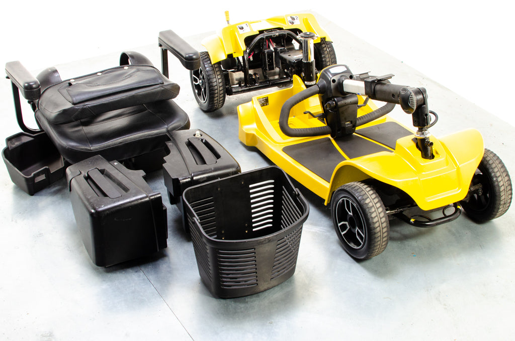 Pride Revo 2.0 4mph Used Mobility Scooter Transportable Boot Suspension Yellow