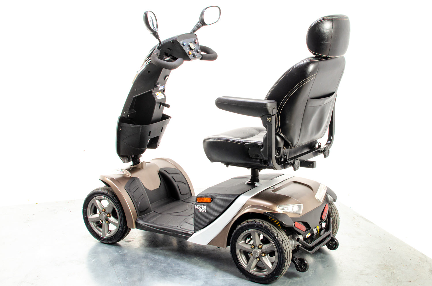 Rascal Vecta Sport Compact Used Electric Mobility Scooter 8mph Max Grip Suspension All-Terrain Bronze