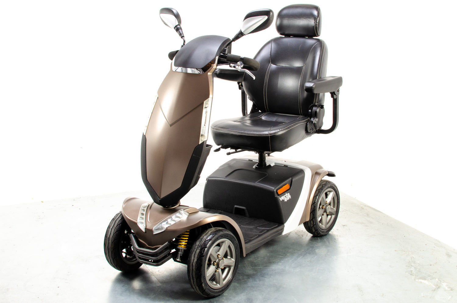 Rascal Vecta Sport Compact Used Electric Mobility Scooter 8mph Max Grip Suspension All-Terrain Bronze