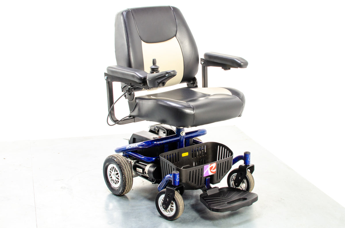 Roma Reno Elite Captain Seat Used Power-Chair Transportable Electric Wheelchair Indoor Blue Main image