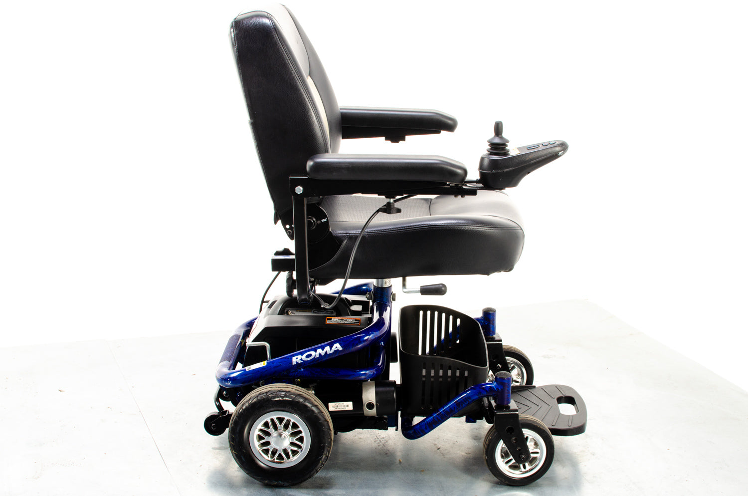 Roma Reno Elite Captain Seat Used Power-Chair Transportable Electric Wheelchair Indoor Blue