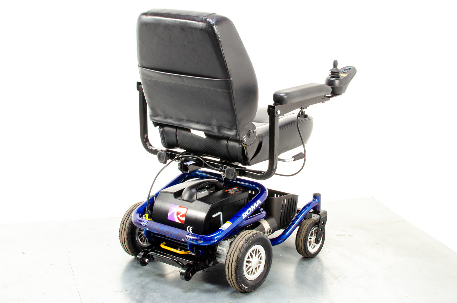 Roma Reno Elite Captain Seat Used Power-Chair Transportable Electric Wheelchair Indoor Blue