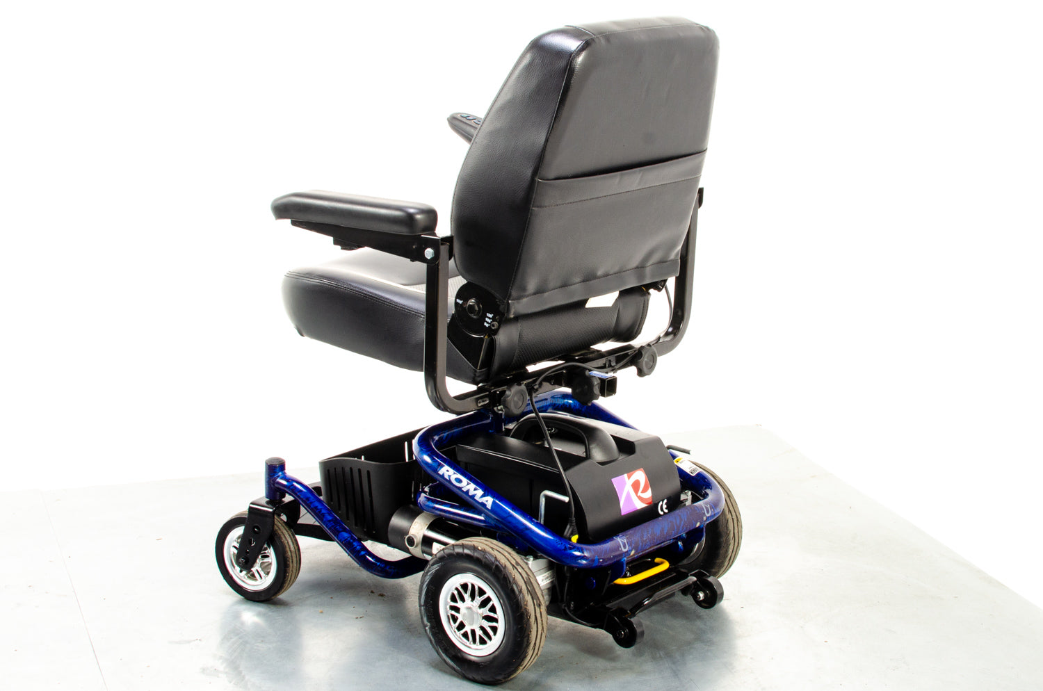 Roma Reno Elite Captain Seat Used Power-Chair Transportable Electric Wheelchair Indoor Blue