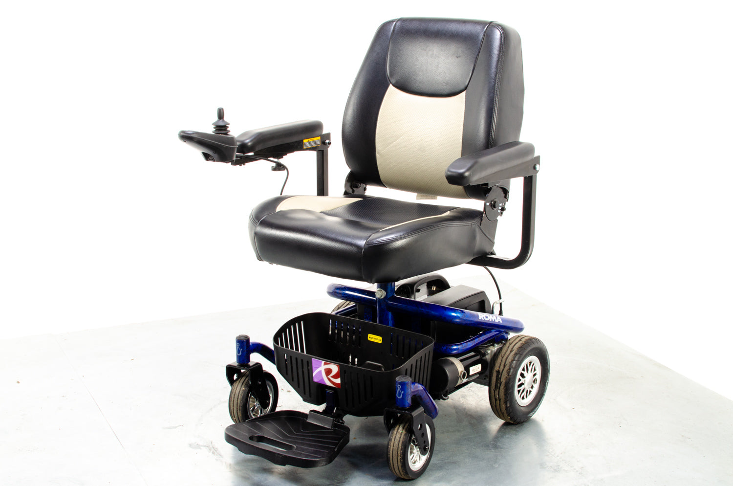 Roma Reno Elite Captain Seat Used Power-Chair Transportable Electric Wheelchair Indoor Blue