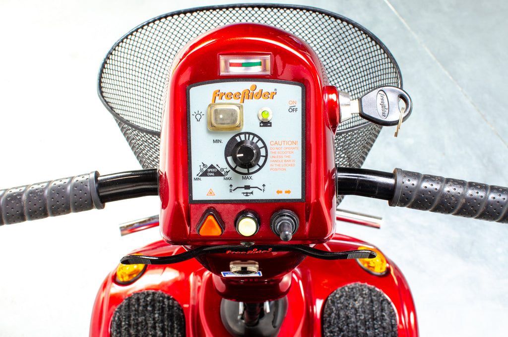 Freerider Mayfair Used Mobility Scooter Pavement Comfy Lights Red