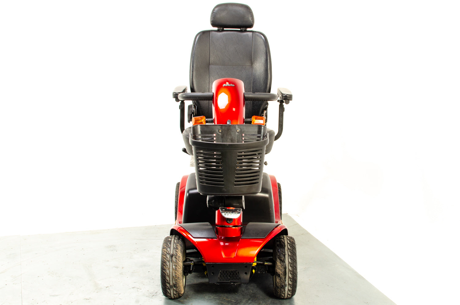 Pride Colt Deluxe Used Electric Mobility Scooter 6mph Transportable Suspension Road Pavement Solid Tyres Red Secondary image