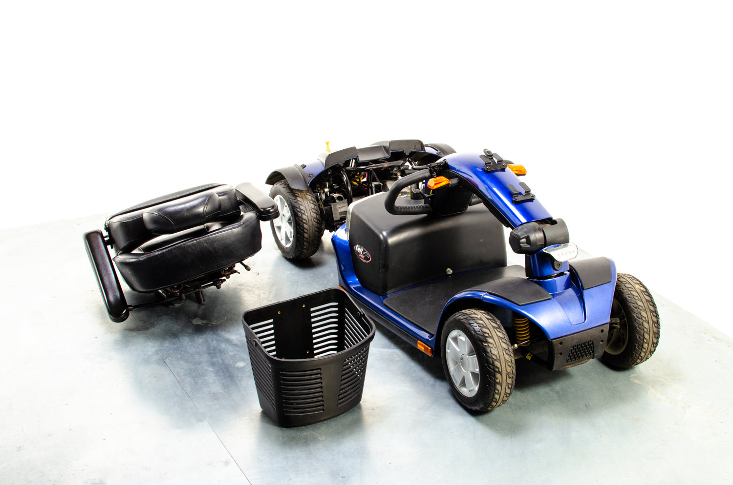 Pride Colt Sport Used Electric Mobility Scooter 8mph Transportable Suspension Road Pavement Blue Secondary image
