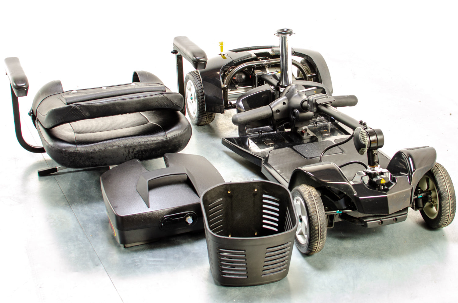 Pride Apex Lite Lightweight Transportable Mobility Boot Scooter Black Portable Travel Secondary image