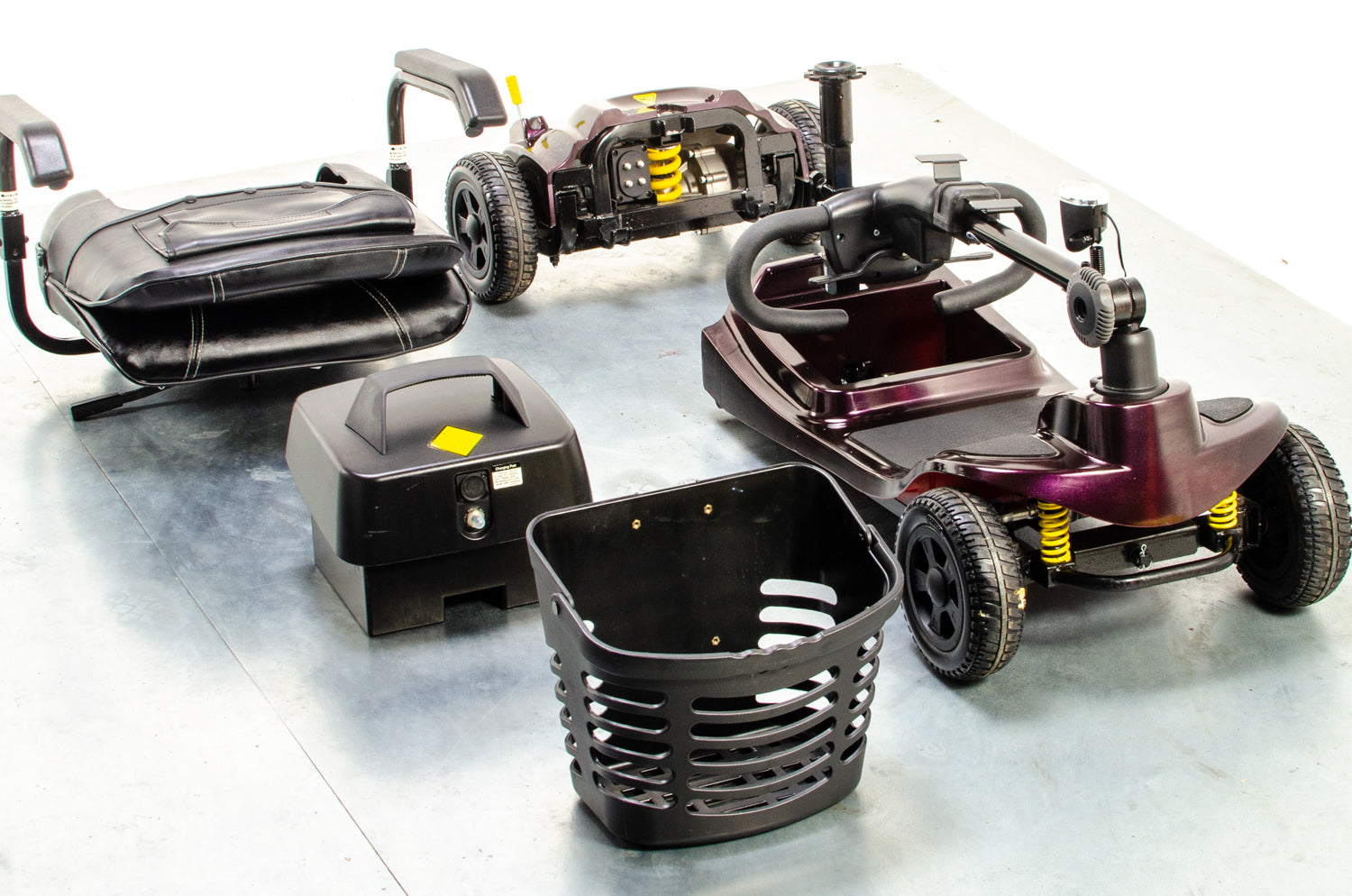 Liberty Vogue Used Mobility Scooter Suspension Transportable Lightweight One Rehab Purple Secondary image