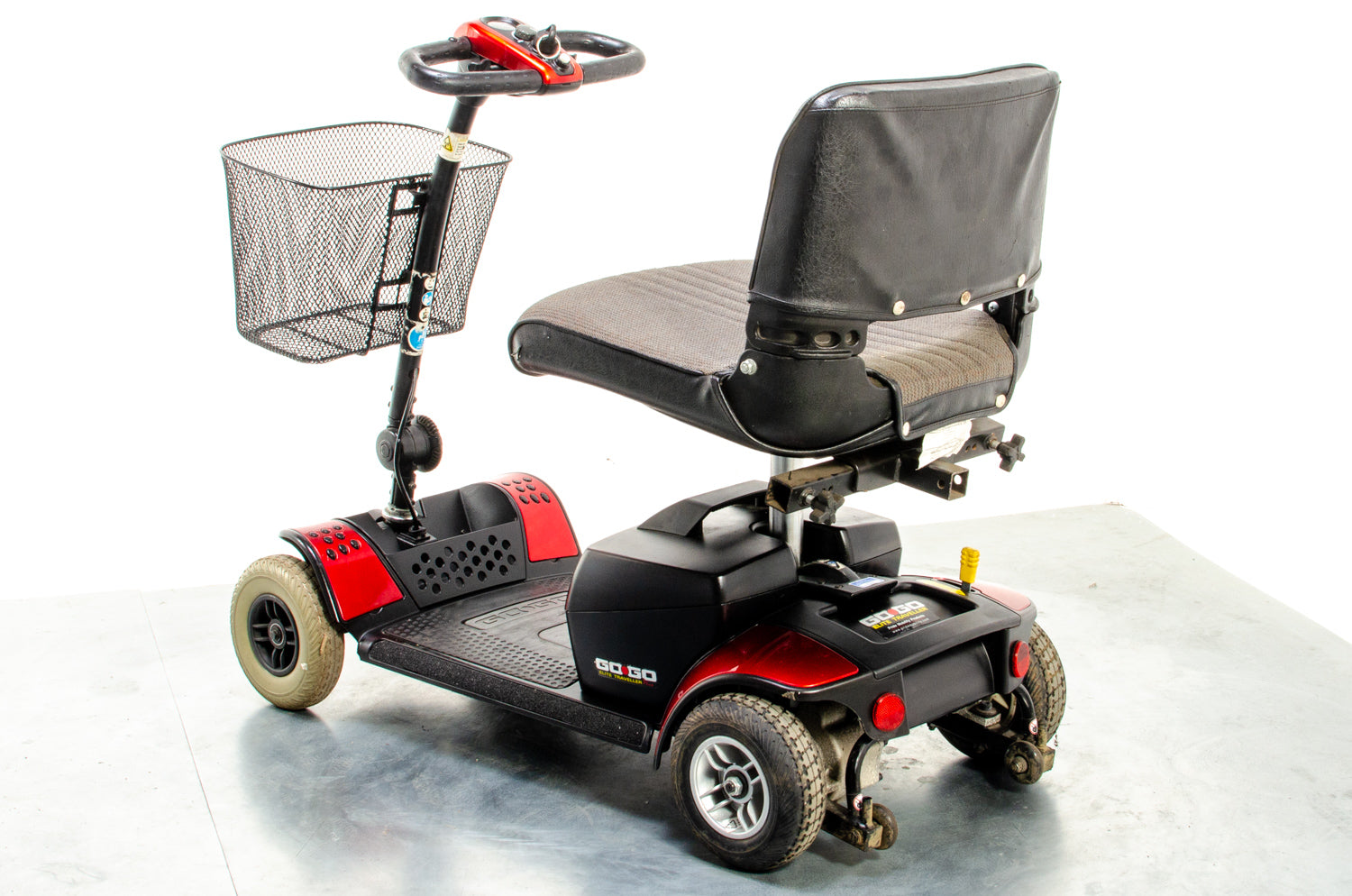 Pride Go-Go Elite Traveller Used Mobility Scooter Boot Transportable Lightweight Travel Red