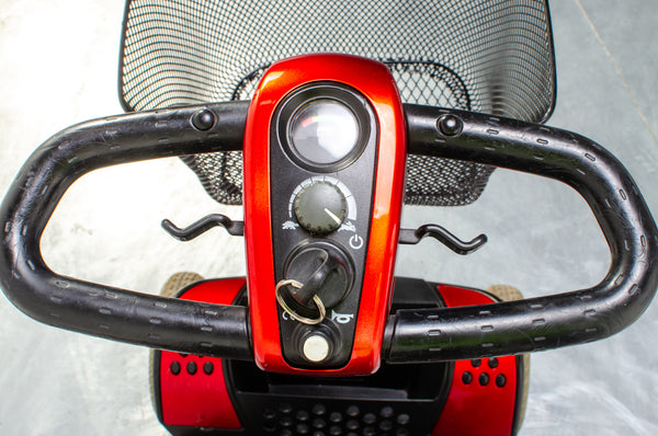 Pride Go-Go Elite Traveller Used Mobility Scooter Boot Transportable Lightweight Travel Red
