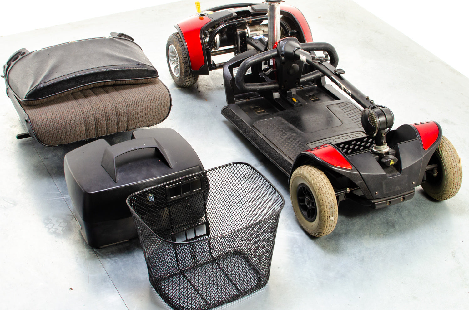 Pride Go-Go Elite Traveller Used Mobility Scooter Boot Transportable Lightweight Travel Red Secondary image