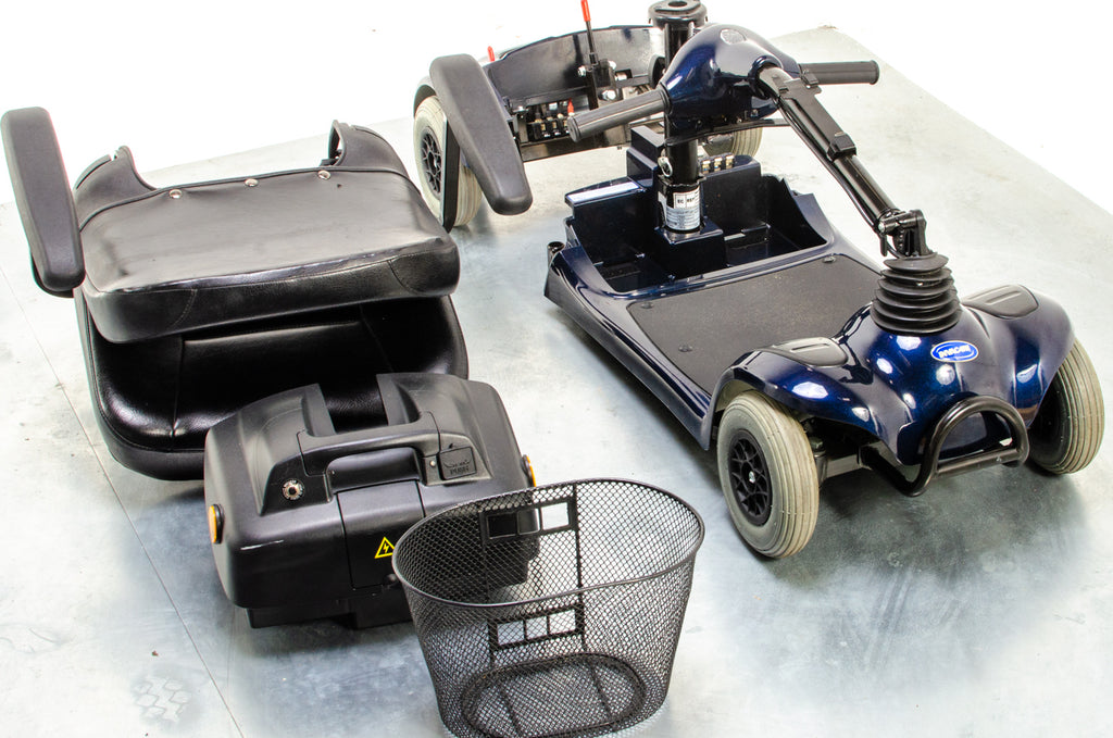 Invacare Lynx Used Mobility Scooter Small Boot Transportable Lightweight Travel Indoor Blue