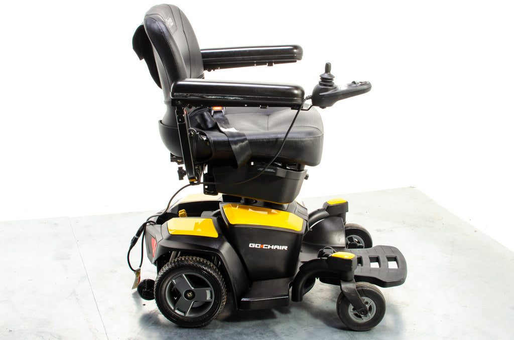 Pride Go Chair Small Compact Indoor Powerchair Electric Wheelchair Travel Transportable Yellow