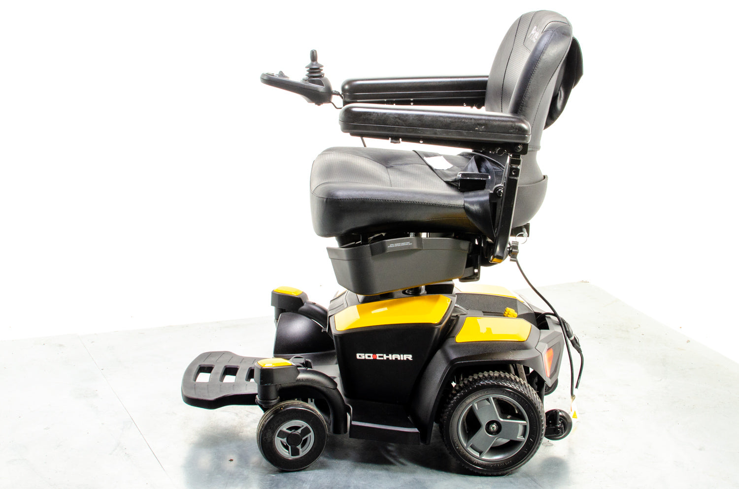 Pride Go Chair Small Compact Indoor Powerchair Electric Wheelchair Travel Transportable Yellow