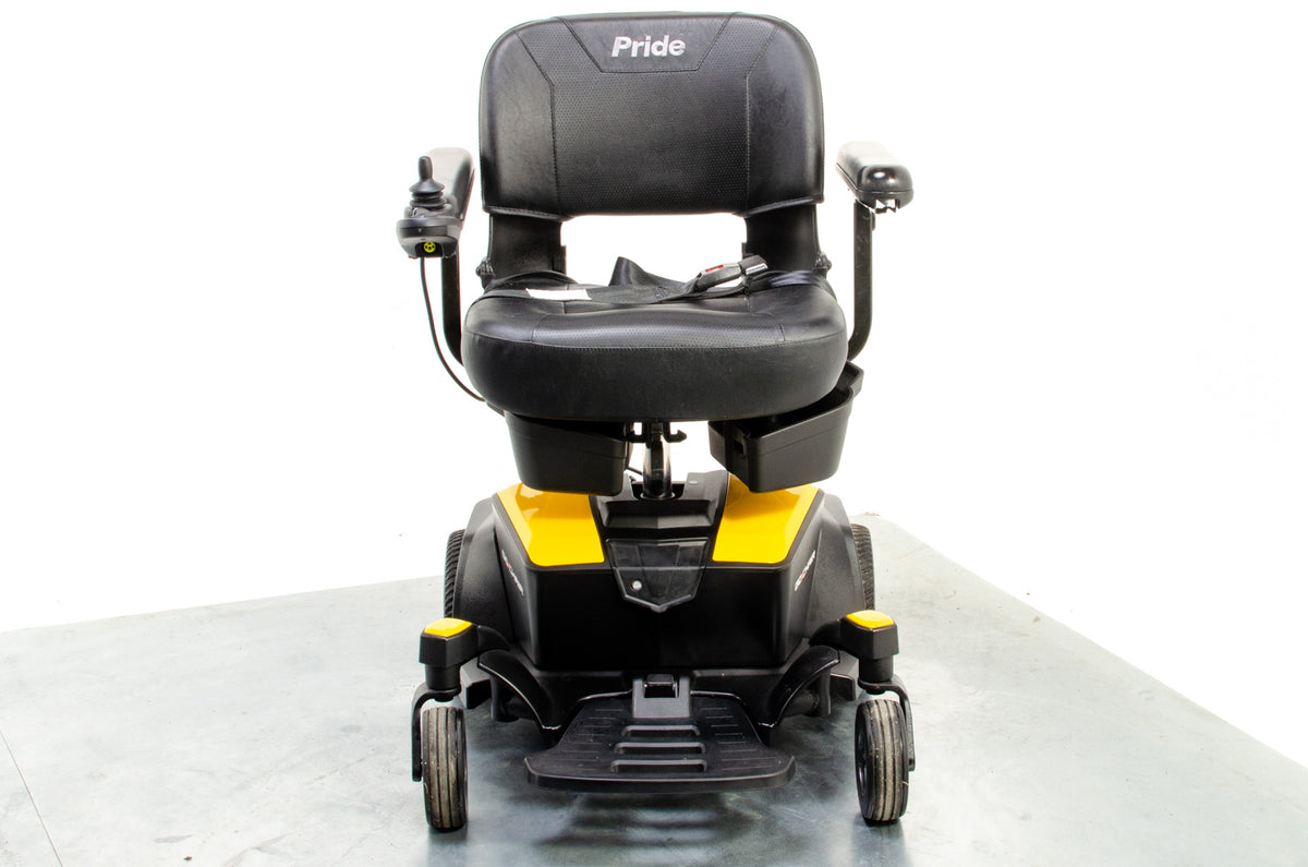 Pride Go Chair Small Compact Indoor Powerchair Electric Wheelchair Travel Transportable Yellow