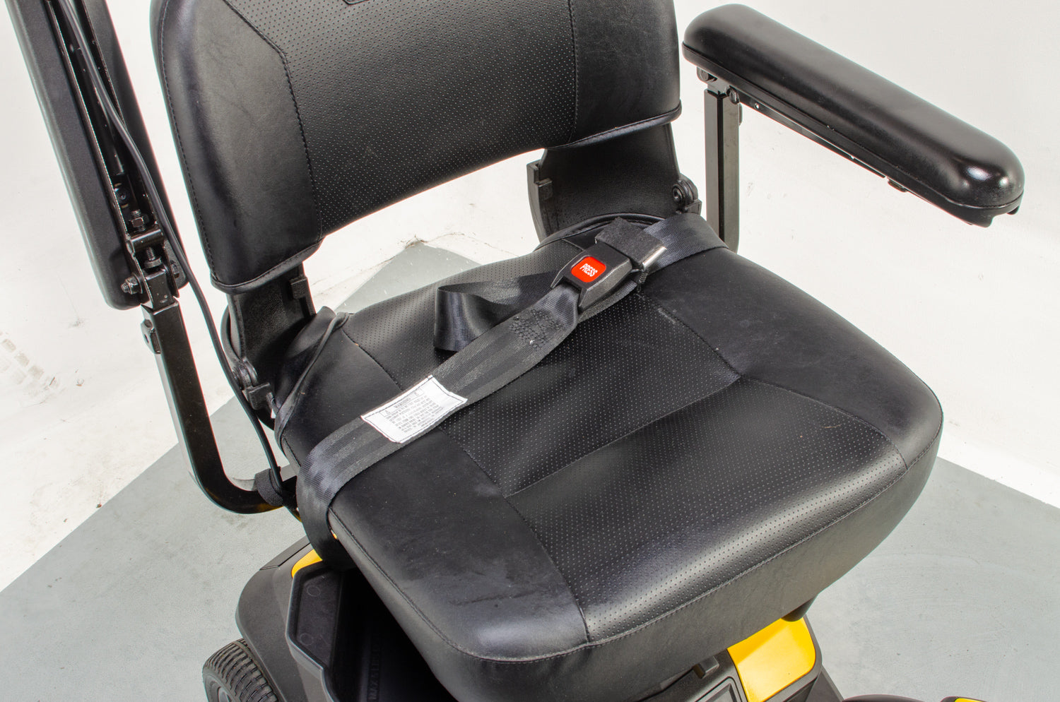 Pride Go Chair Small Compact Indoor Powerchair Electric Wheelchair Travel Transportable Yellow