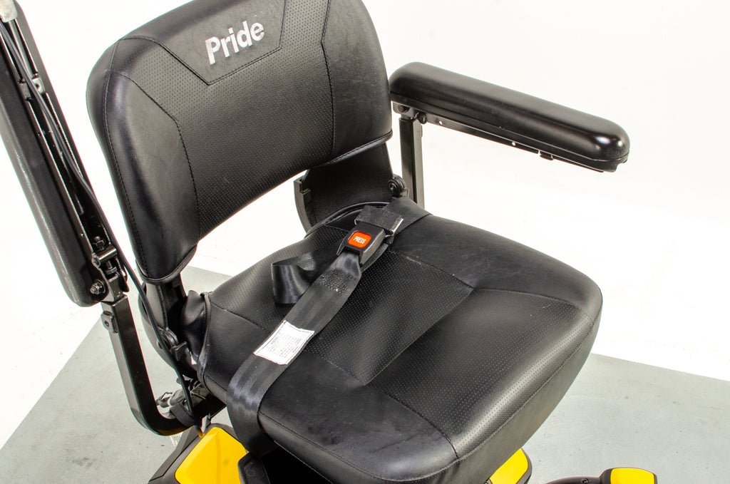 Pride Go Chair Small Compact Indoor Powerchair Electric Wheelchair Travel Transportable Yellow